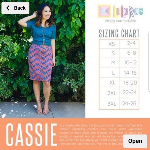 2 for 10$! LuLaRoe New Cassie Skirt - Picture 4 of 4